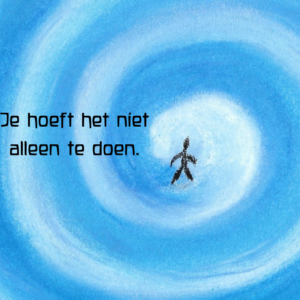 Kaartje troost blauw