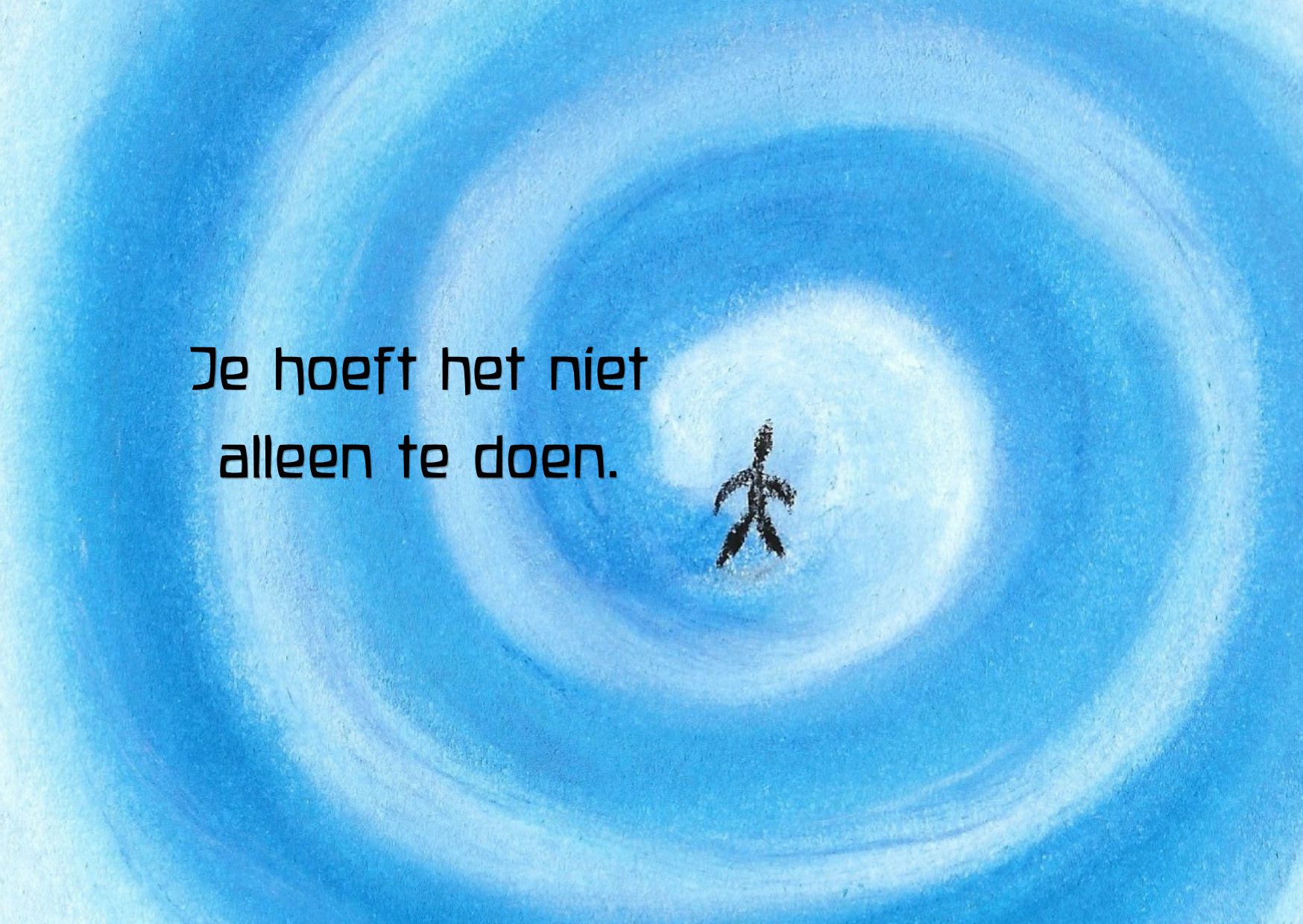 Kaartje troost blauw
