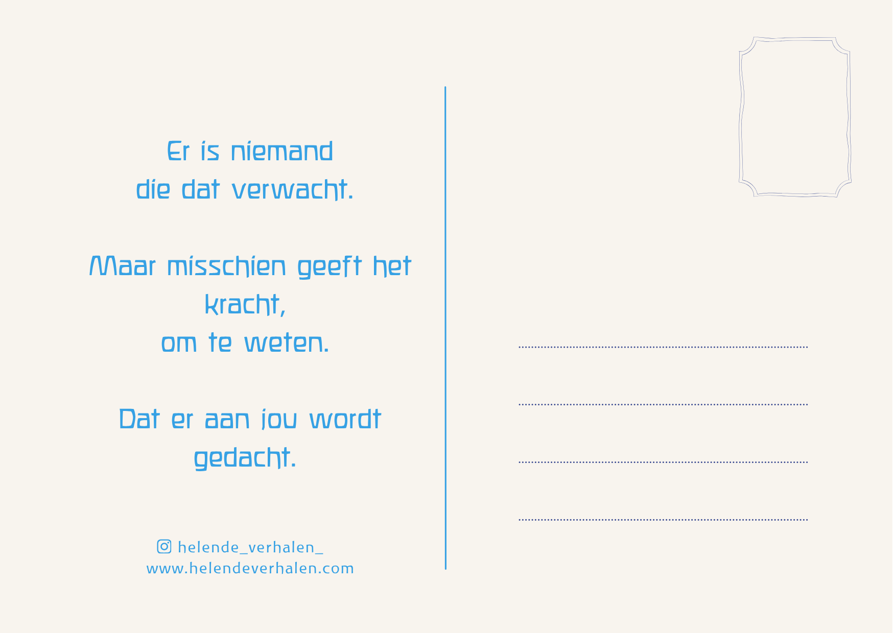 Kaartje troost blauw - Afbeelding 2